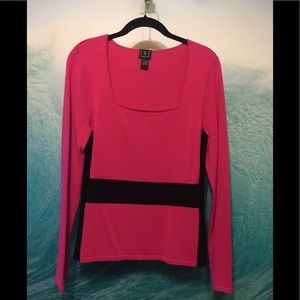 I-N-C Hot pink with black ascend long sleeve